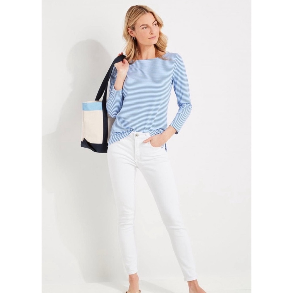 Vineyards Vines Striped Simple Tee Size Small